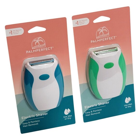 Electric Shaver Razor Cordless Set Blue Green - Picture 3 of 6